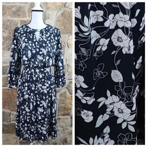 Brooks Brothers L LARGE Floral Cutout Dress